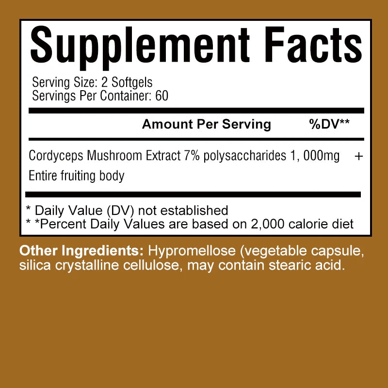Cordyceps Supplement 1000mg