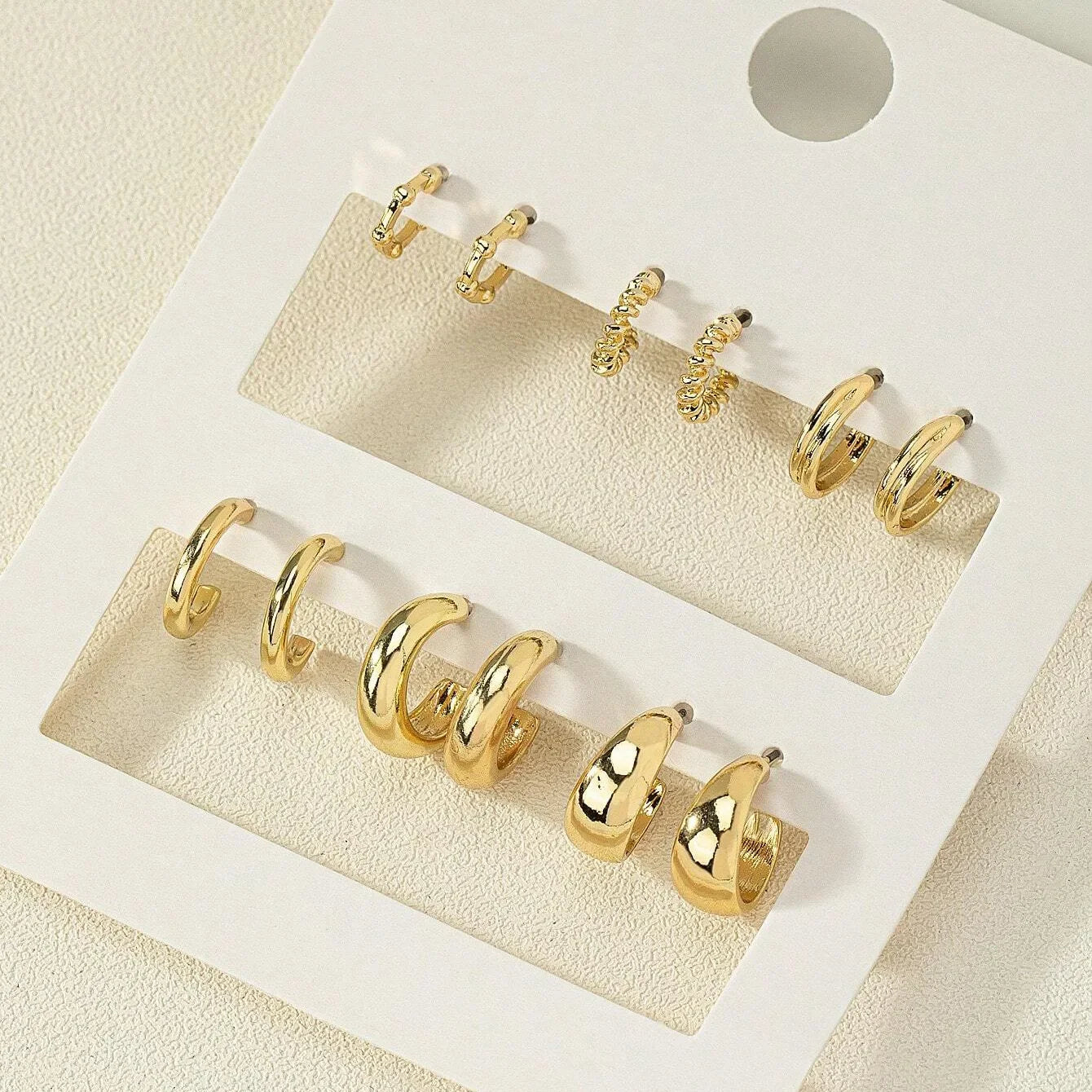 Boho Big Circle Hoop Earring Set