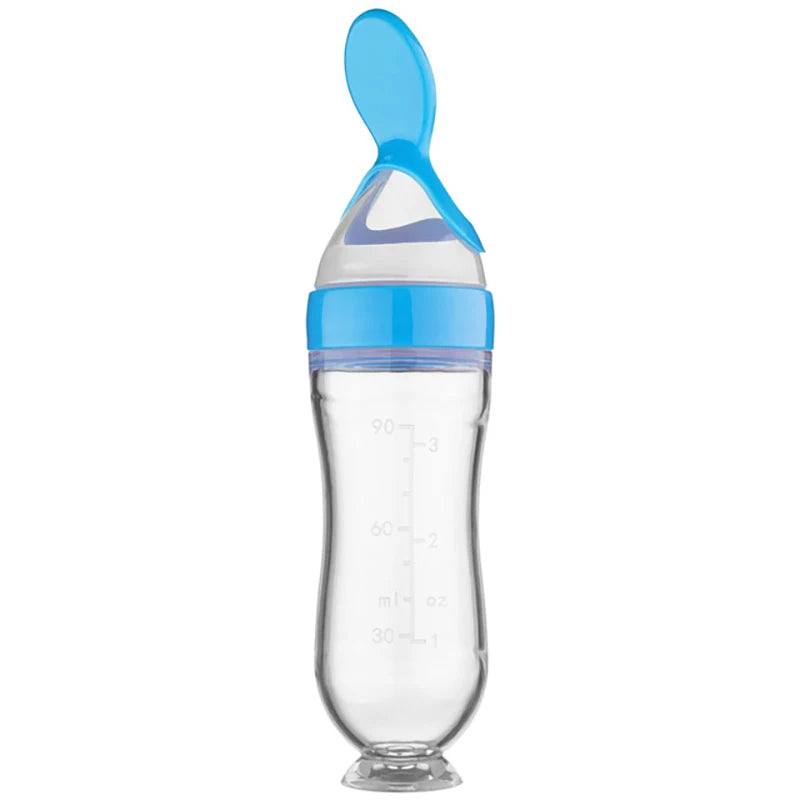 Baby Silicone Squeezing Feeding Bottle