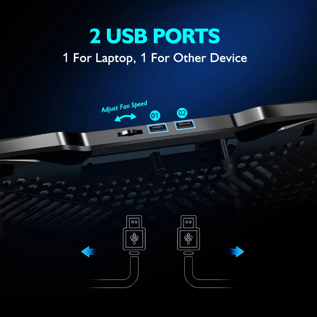 Laptop Cooling Pad With Phone Holder
