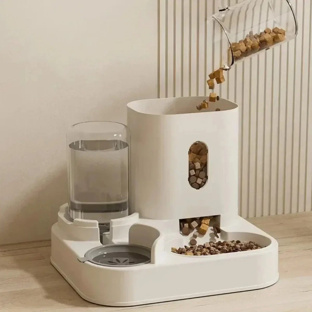 Automatic Feeder Bowl With Water Fountain