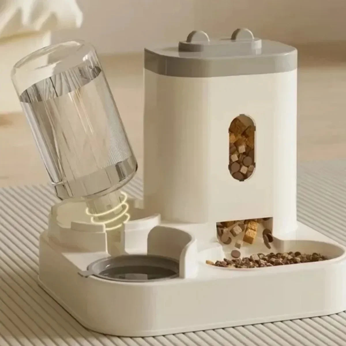 Automatic Feeder Bowl With Water Fountain