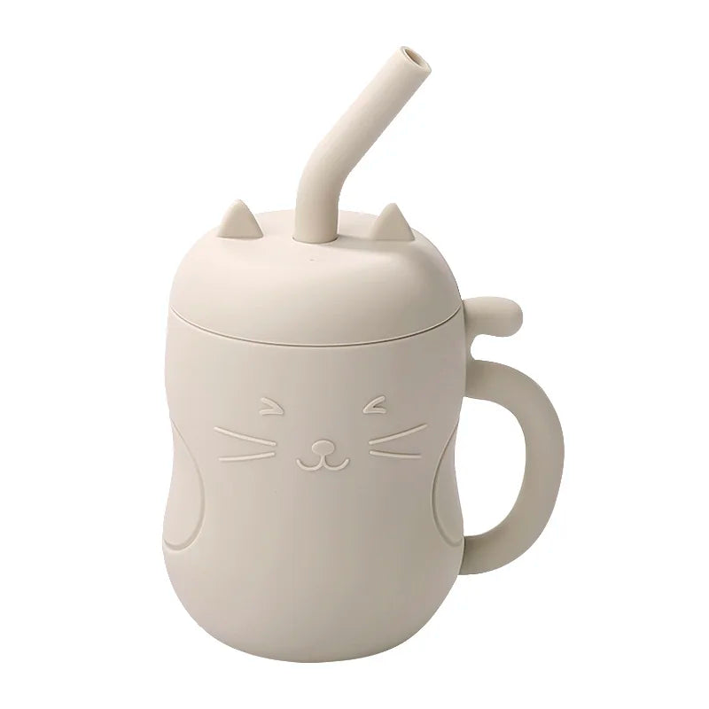 BPA Free Baby Silicone Straw Cup