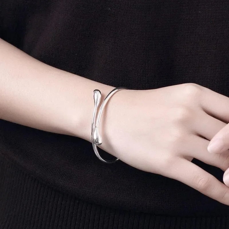 Sterling Silver Needle Earring Ring Bracelet Set