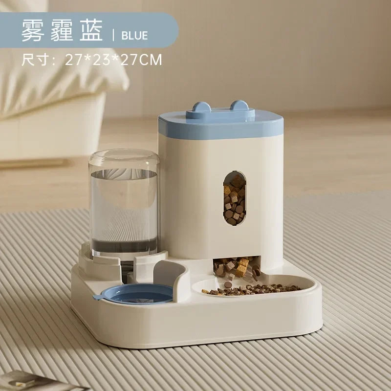 Automatic Feeder Bowl With Water Fountain