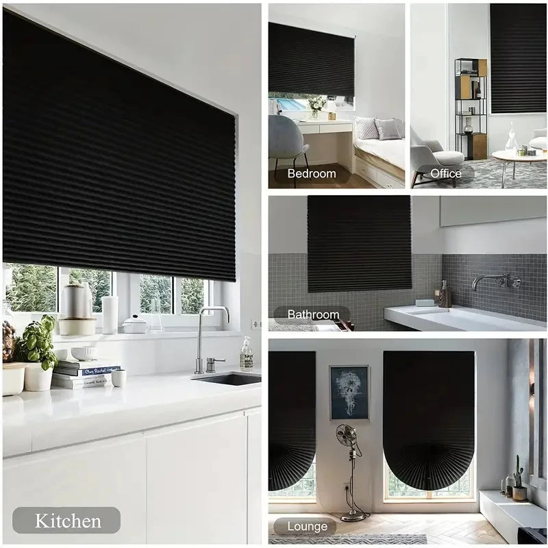 Self-Adhesive Pleated Blind High Shading Curtain