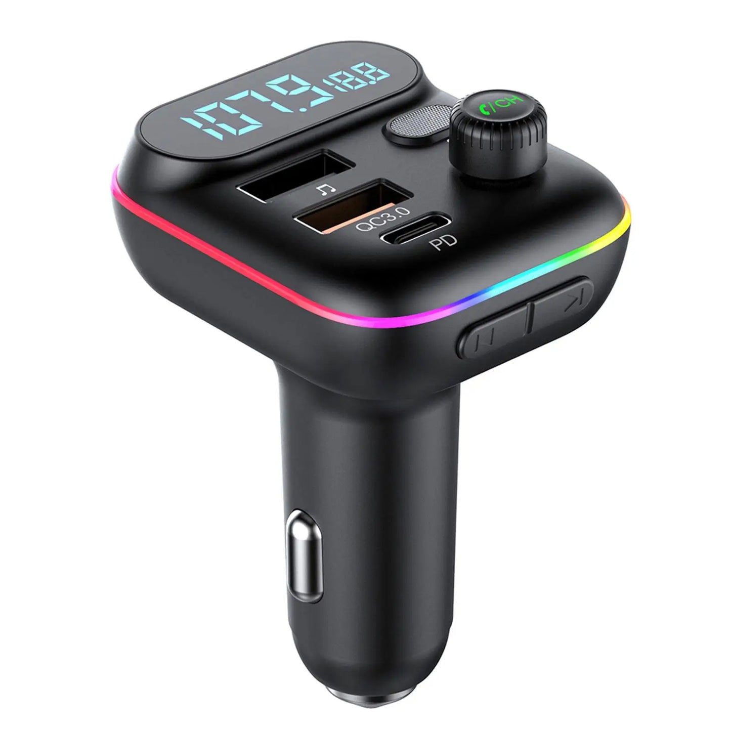 Type-C & QC 3.0 Car Bluetooth FM Transmitter