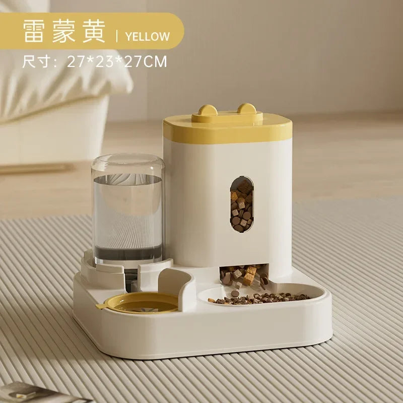 Automatic Feeder Bowl With Water Fountain