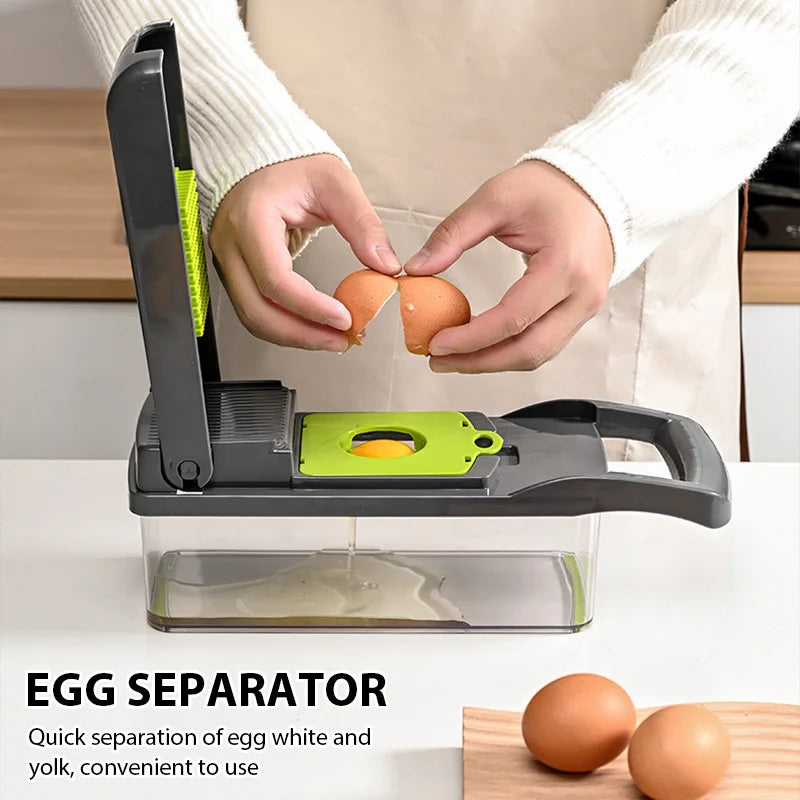 Multifunctional Vegetable Slicer With Basket