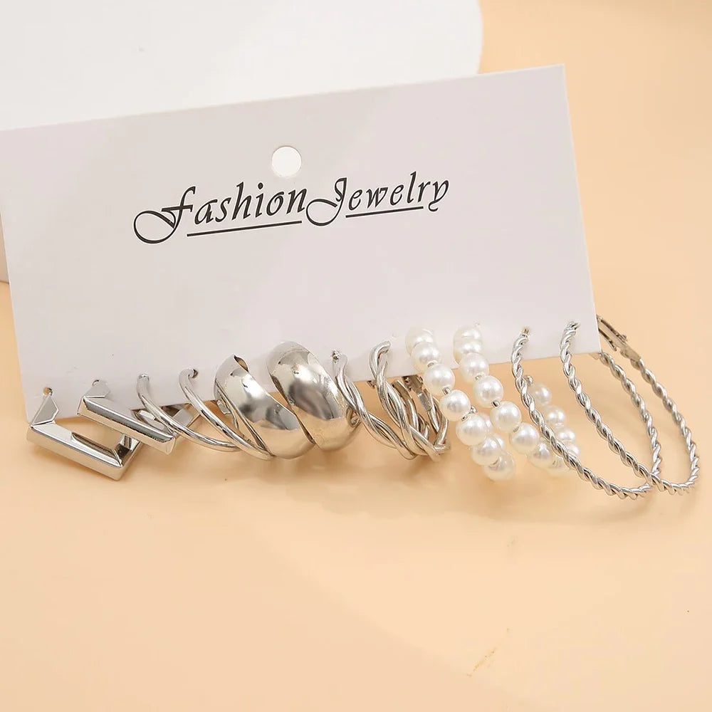 Boho Big Circle Hoop Earring Set