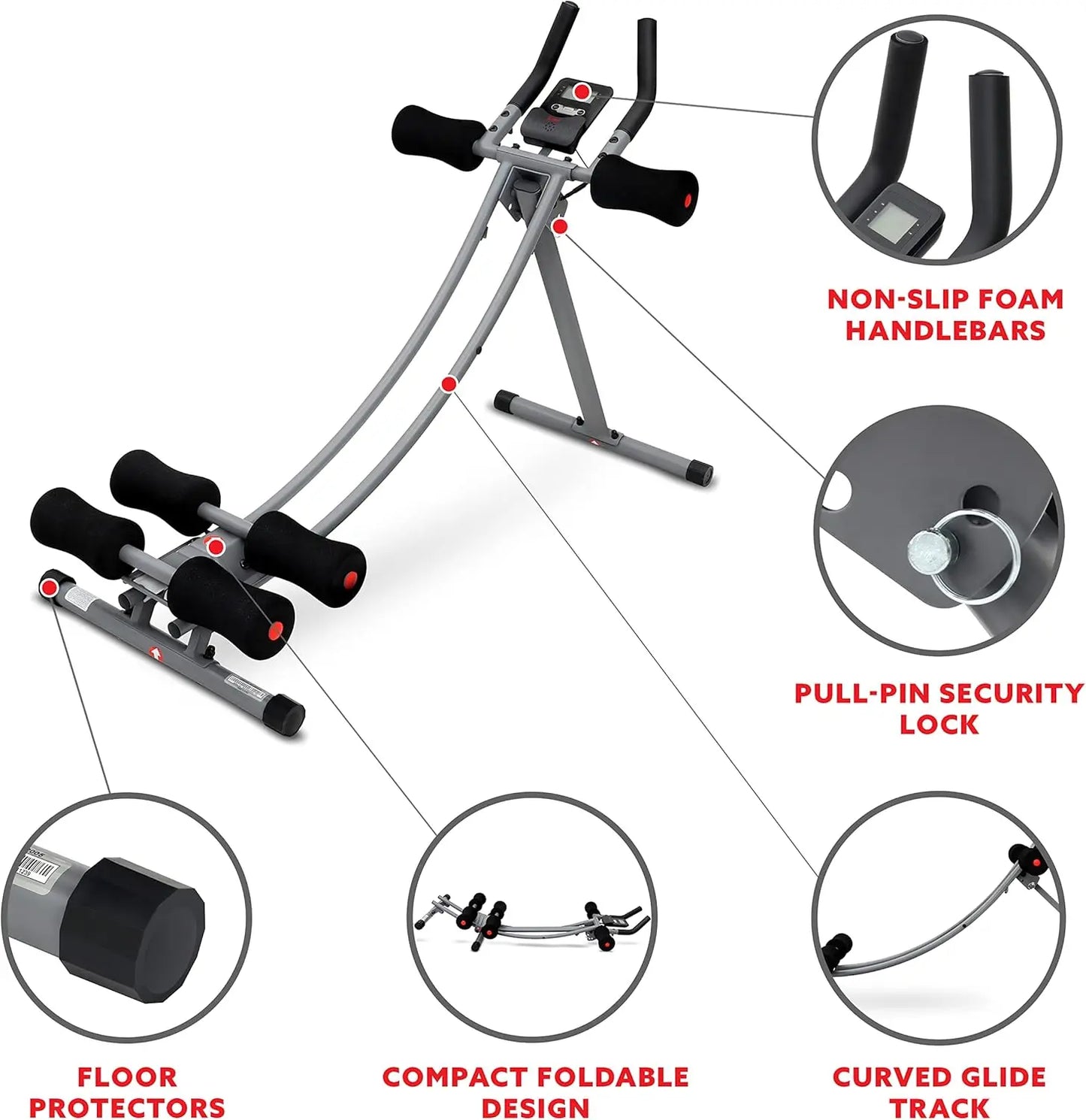 Waist Trainer Ab Roller with Elbow Support