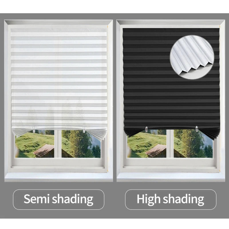 Self-Adhesive Pleated Blind High Shading Curtain