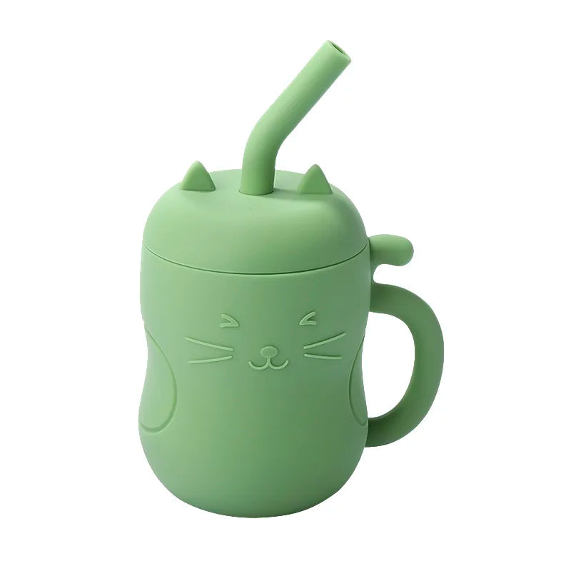 BPA Free Baby Silicone Straw Cup