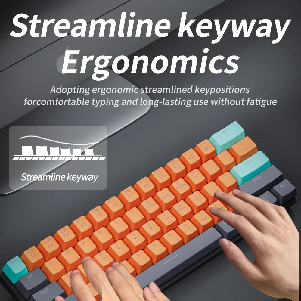 USB Mini Mechanical Gaming Wired Keyboard