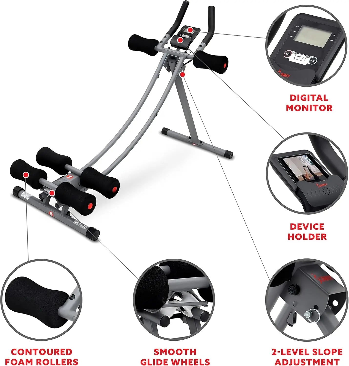 Waist Trainer Ab Roller with Elbow Support