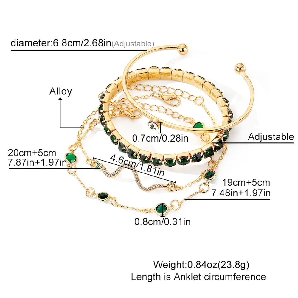 Fashionable Snake Imitation Gemstone Bangle
