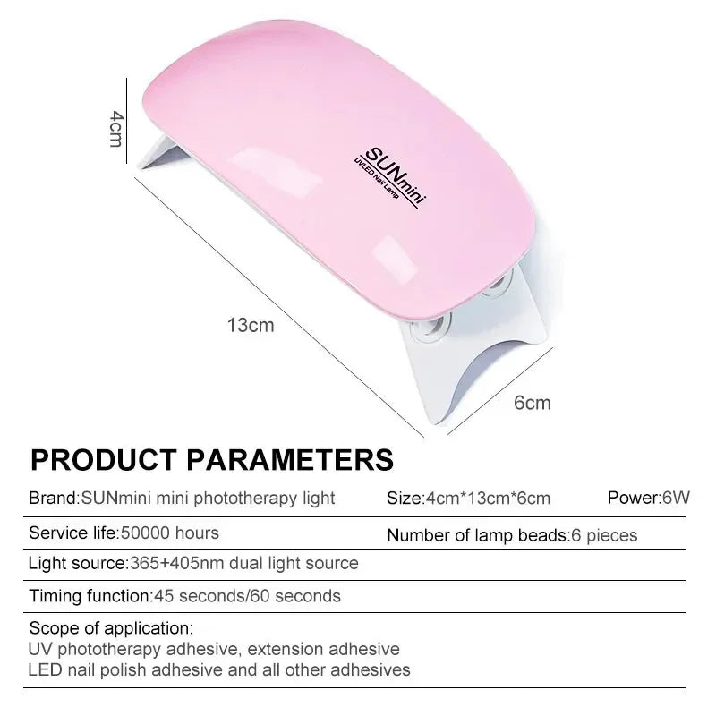 Portable 6W Mini Nail Dryer Machine With USB Cable