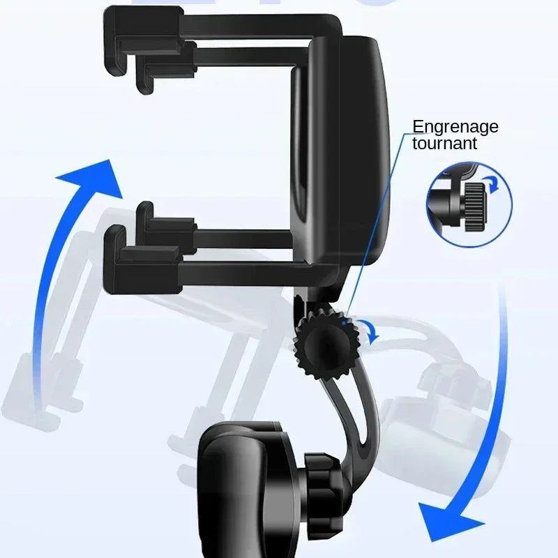 360 Car Phone Holder Rearview Mirror