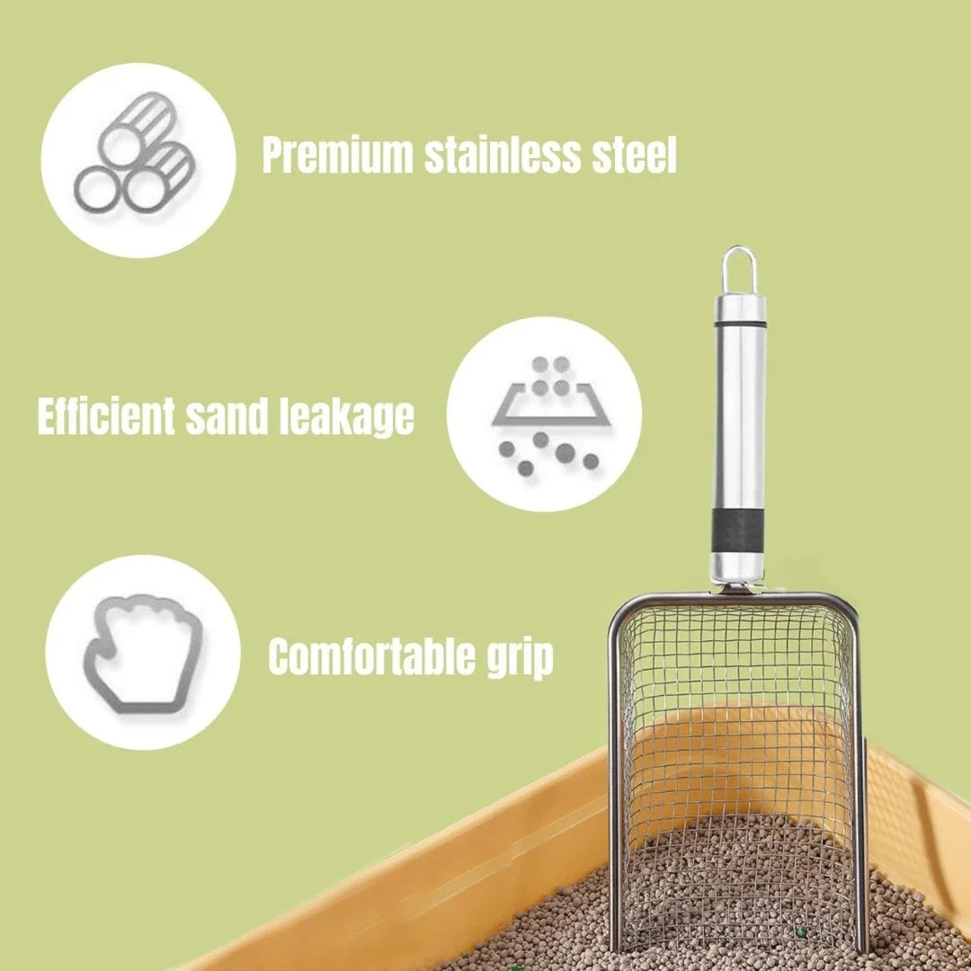 Durable Aluminum Alloy Cat Litter Scoop