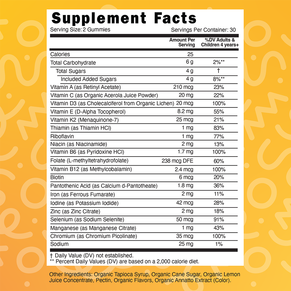 Organic Children's Multi-Vitamin Gummies