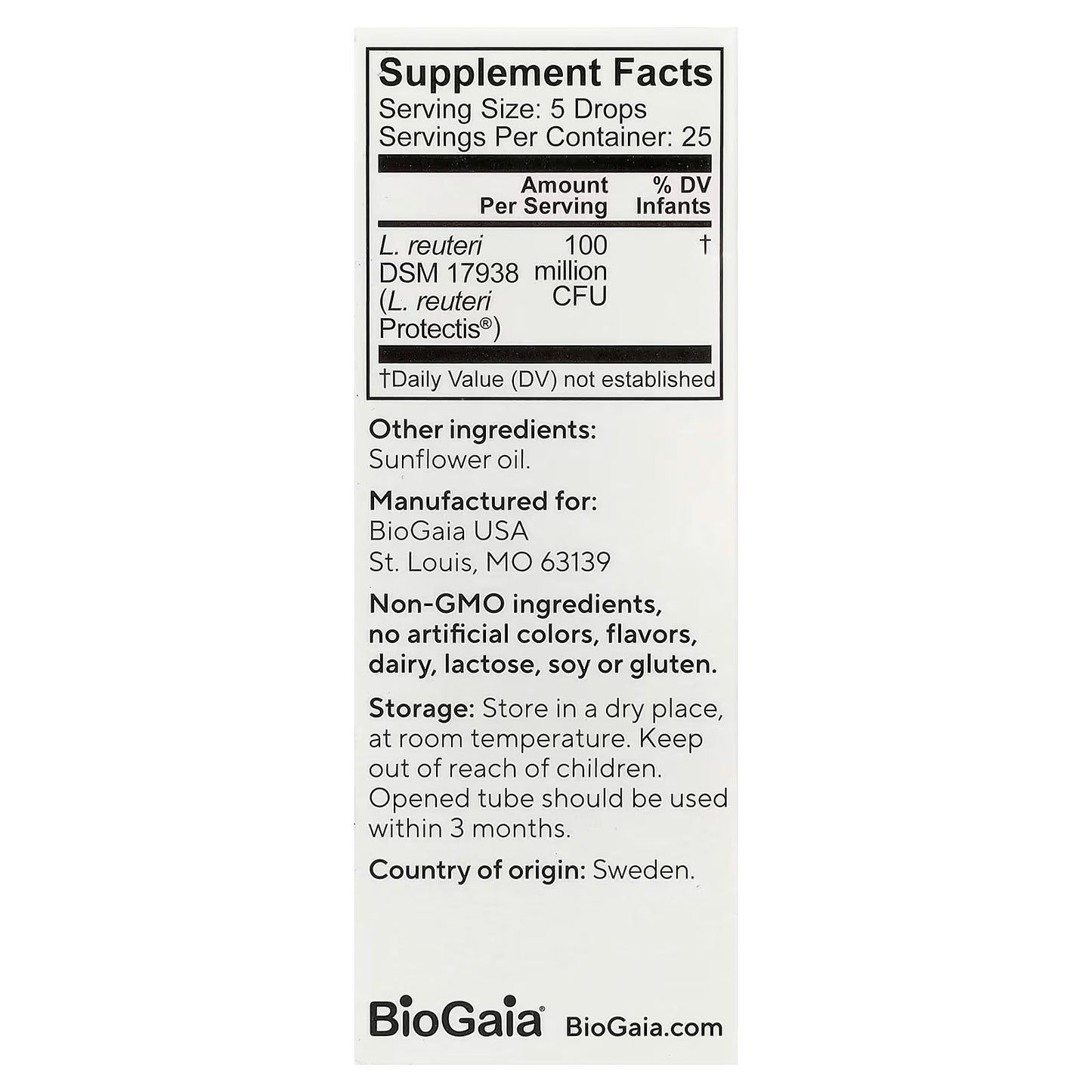 BioGaia, Protectis® Baby, Probiotic Drops, 100 Million CFU, 0.17 fl oz (5 ml)