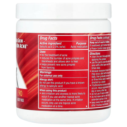 Stridex, Maximum, Alcohol Free, 90 Acne Pads