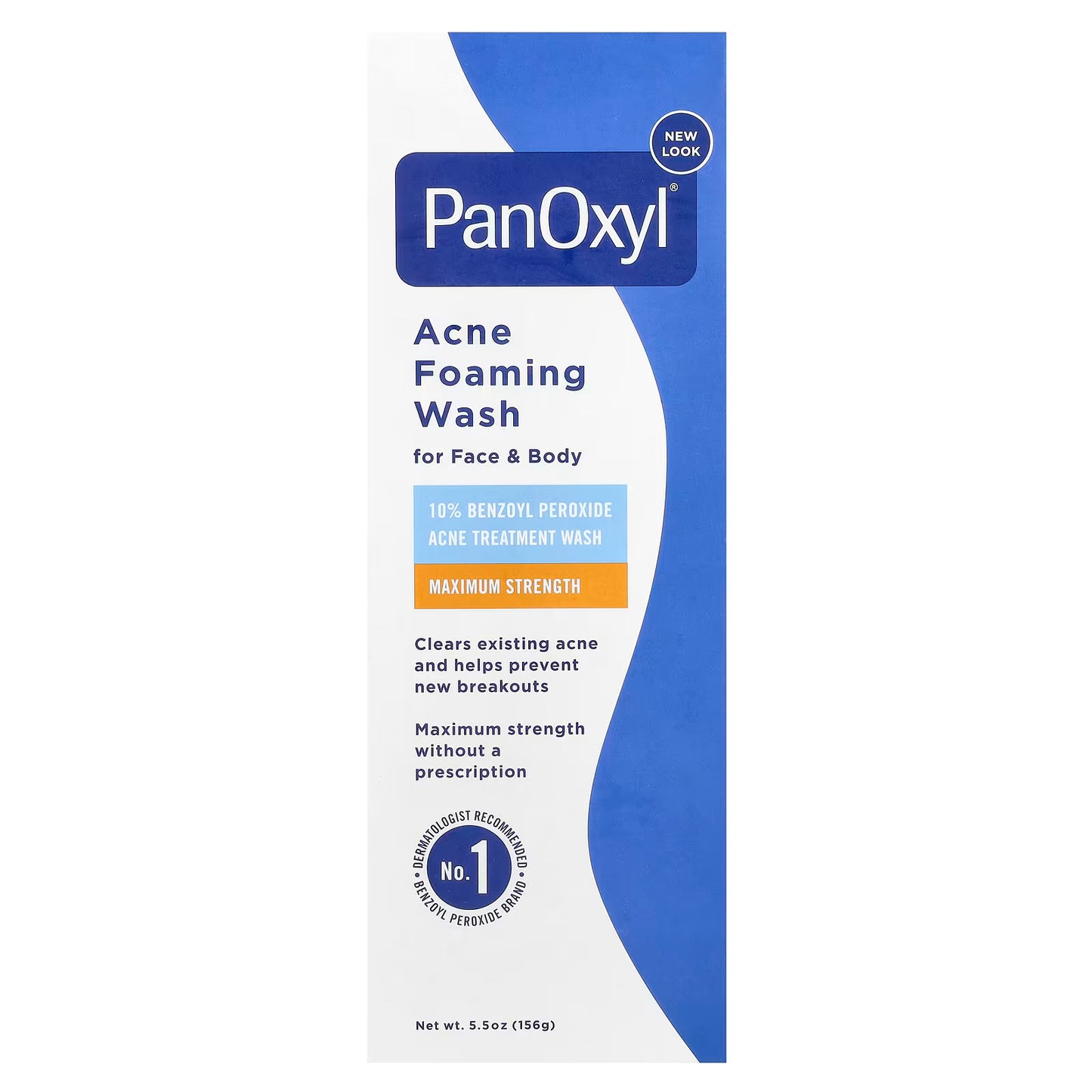 PanOxyl, Acne Foaming Wash, For Face & Body, Maximum Strength, 5.5 oz (156 g)