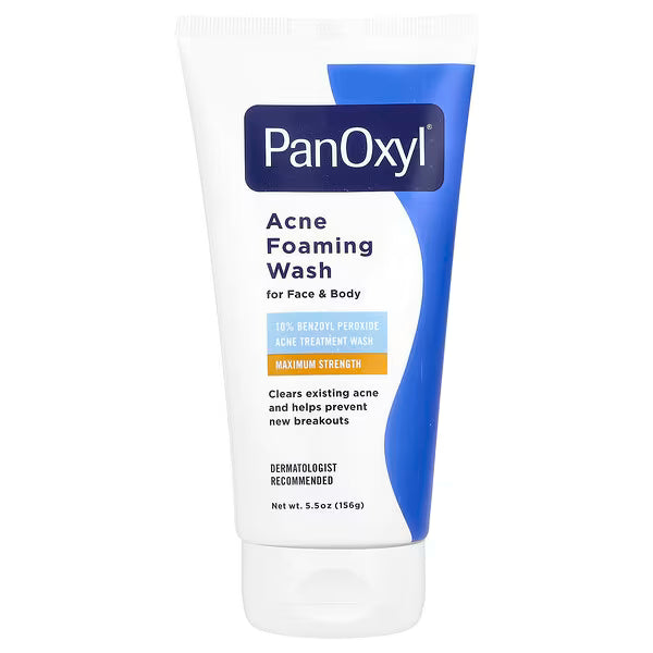 PanOxyl, Acne Foaming Wash, For Face & Body, Maximum Strength, 5.5 oz (156 g)