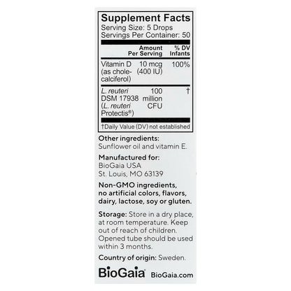BioGaia, Protectis® Baby, Probiotic Drops with Vitamin D, 0.34 fl oz (10 ml)