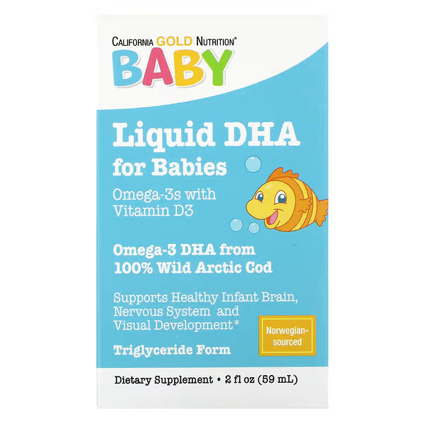 California Gold Nutrition, Baby's DHA, Omega-3s with Vitamin D3 and EPA, 2 fl oz (59 ml)