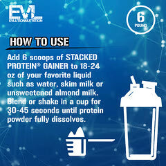 EVLution Nutrition, Stacked Protein® Gainer, Vanilla Ice Cream, 6 lb (2.72 kg)