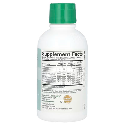 ChildLife Clinicals, Liquid Calcium/Magnesium Formula with Vitamin D3 & Vitamin K2, Natural Orange, 16 fl oz (473 ml)
