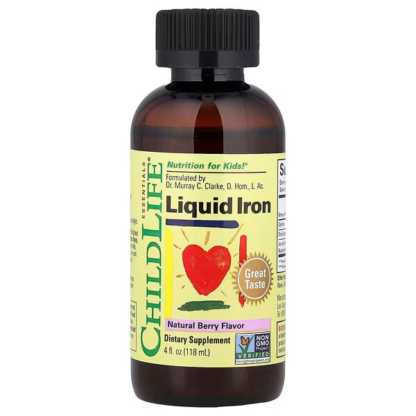 ChildLife Essentials, Liquid Iron, Natural Berry, 4 fl oz (118 ml)