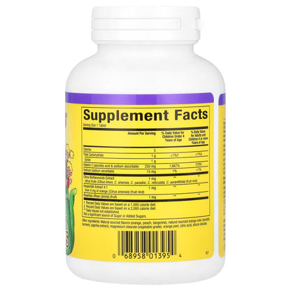 Natural Factors, Big Friends, Chewable Vitamin C, Tangy Orange, 250 mg, 90 Chewable Tablets