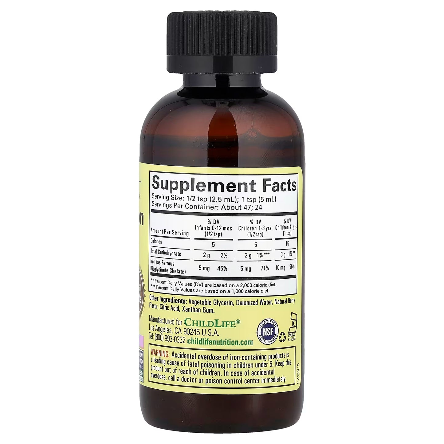 ChildLife Essentials, Liquid Iron, Natural Berry, 4 fl oz (118 ml)