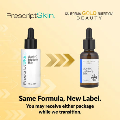 California Gold Nutrition, Vitamin C Brightening Elixir, Enhanced Brightening Dry Oil Serum, 1 fl oz (30 ml)