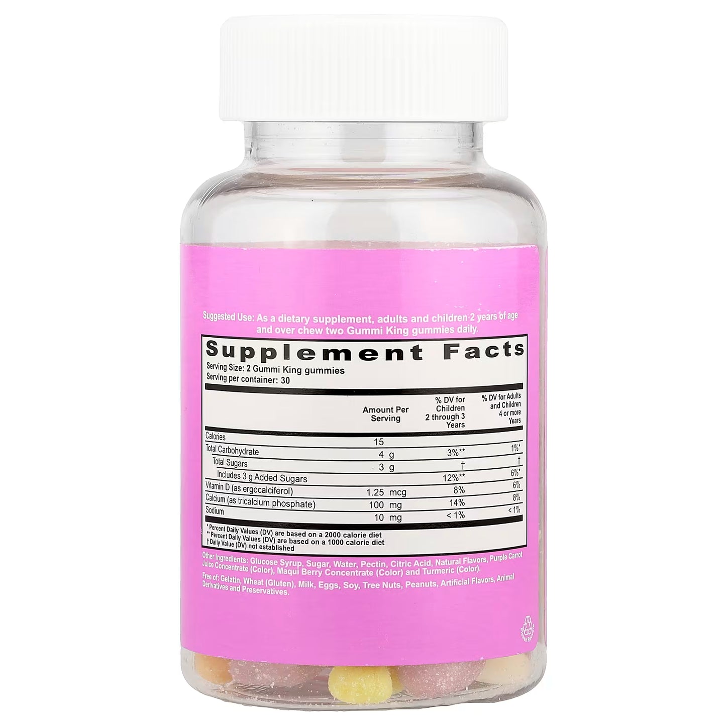 GummiKing, Calcium + Vitamin D for Kids, 60 Gummies