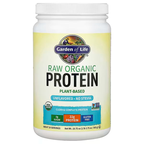 Garden of Life, RAW Organic Protein, Unflavored, 1 lb 3.75 oz (560 g)