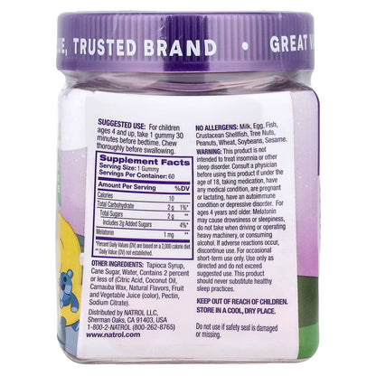 Natrol, Kids, Melatonin Gummies, Ages 4+, Raspberry, 1 mg, 60 Gummies