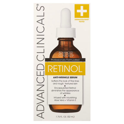Advanced Clinicals, Retinol Anti-Wrinkle Serum, 1.75 fl oz (52 ml)