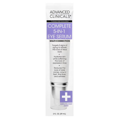 Advanced Clinicals, Complete 5-In-1 Eye Serum, 2 fl oz (59 ml)