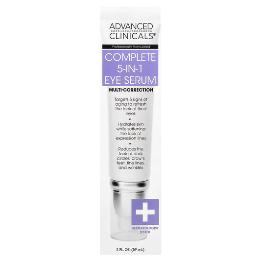 Advanced Clinicals, Complete 5-In-1 Eye Serum, 2 fl oz (59 ml)