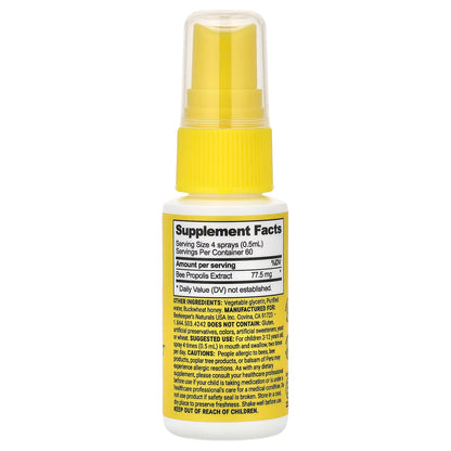 Beekeeper's Naturals, Kids, Propolis Immune Support, Daily Throat Spray, 1 fl oz (30 ml)