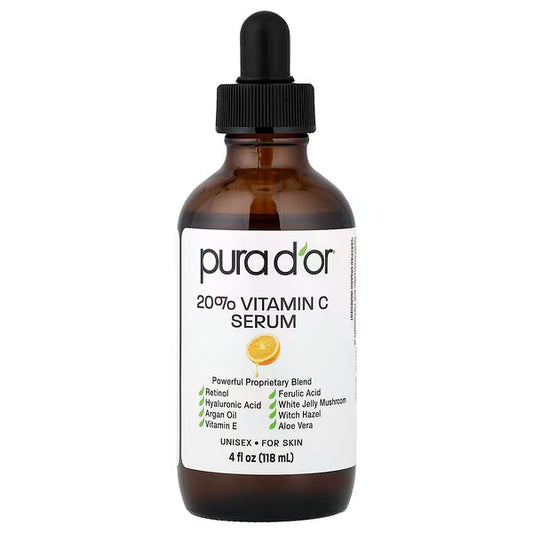Pura D'or, 20% Vitamin C Serum, 4 fl oz (118 ml)