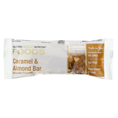 California Gold Nutrition, Foods, Caramel Almond Bars, 12 Bars, 1.4 oz (40 g) Each