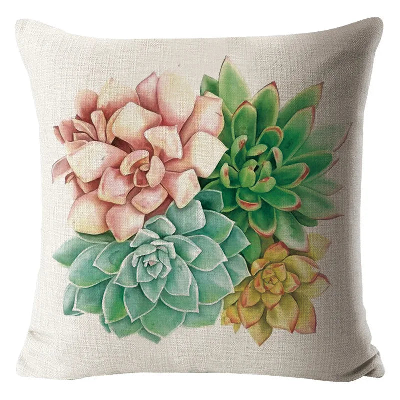 Colorful Flower Decoration Pillowcase