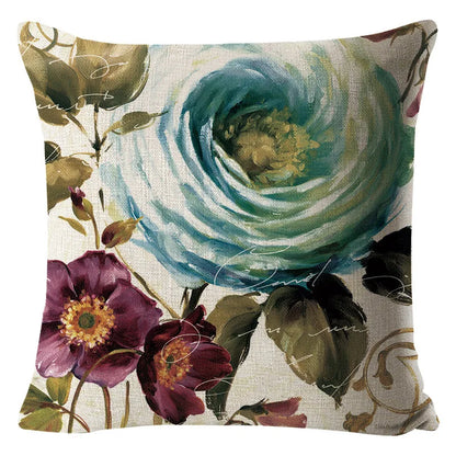 Colorful Flower Decoration Pillowcase