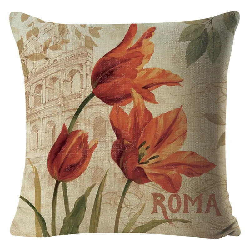 Colorful Flower Decoration Pillowcase
