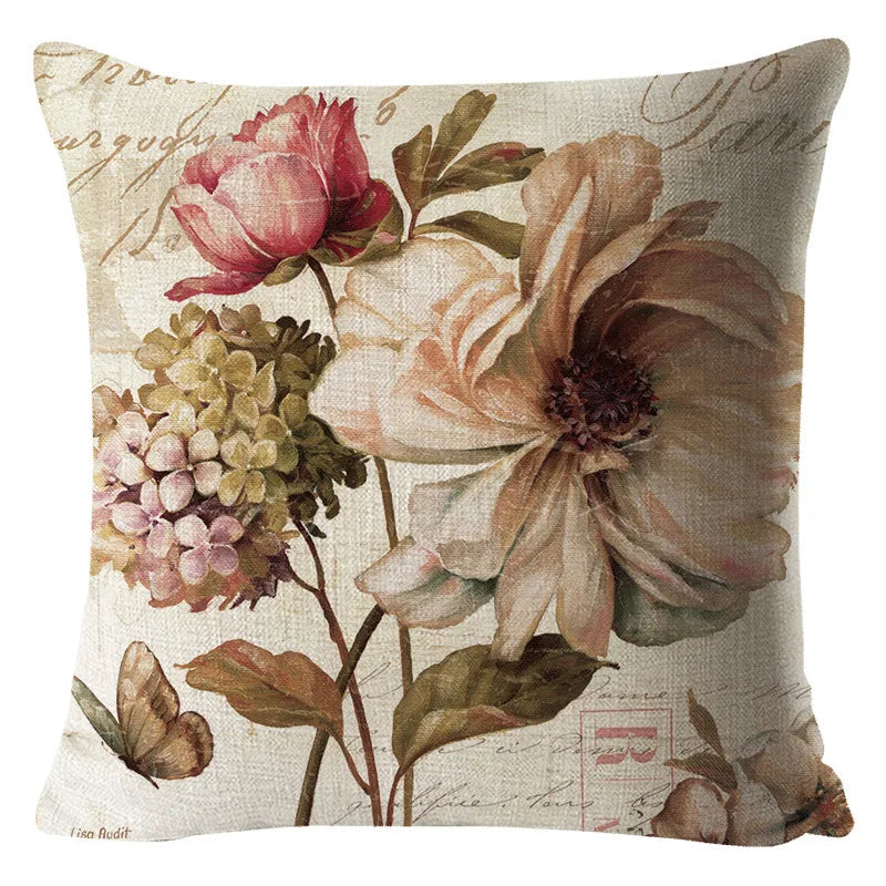 Colorful Flower Decoration Pillowcase