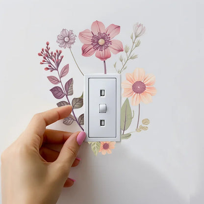 Beautiful Flowers Switch Wall Sticker